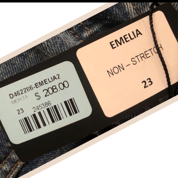 🆕 Carmar | Emelia Non-Stretch Button Fly Distressed Destroyed Jeans Size 23 - Picture 9 of 9